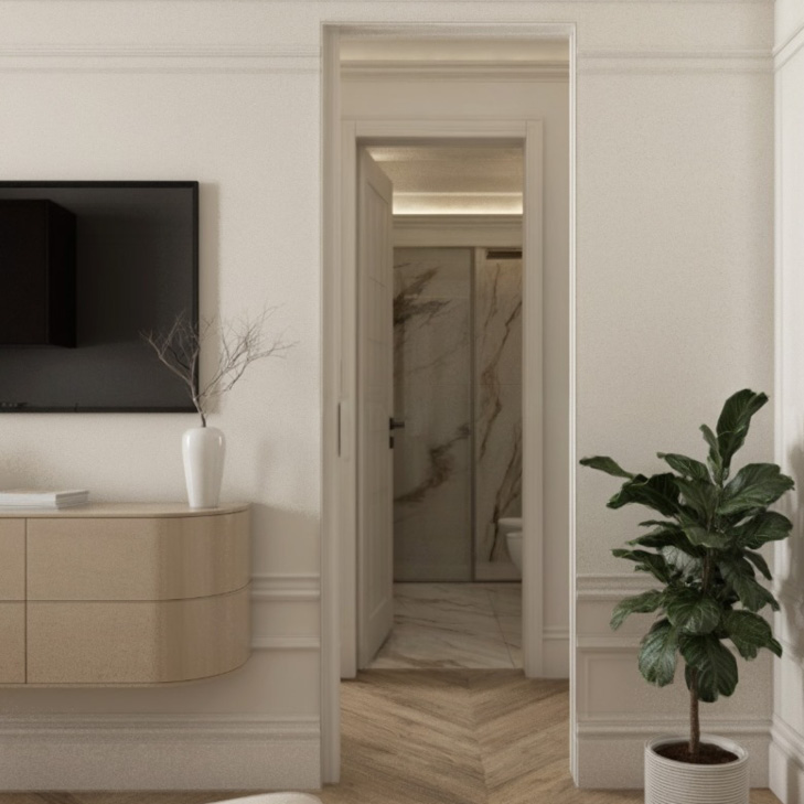 monolocale dallo stile sobrio ed equilibrato